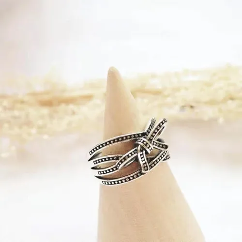 Vista 166 de Anillo de plata de ley 925, minimalista, ajustable, hecho a mano, para mujeres y niñas