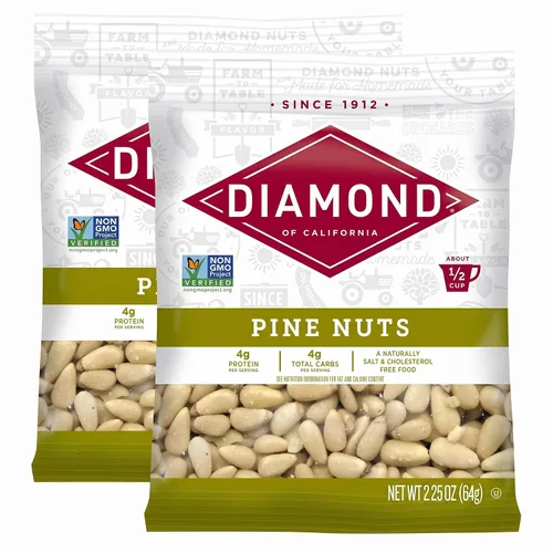 Vista 10 de Diamond Nuts piñones frutos secos, bolsa de 2.25 onzas
