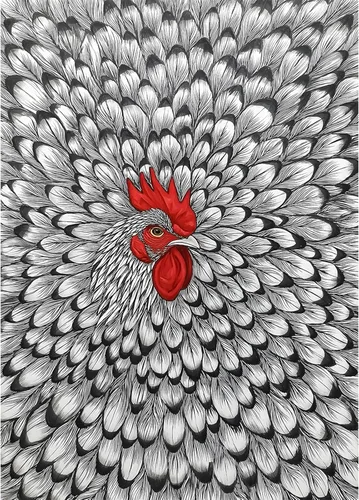 Vista 11 de PICKFORU - Divertido rompecabezas de pollo para adultos, 1000 piezas, rompecabezas abstracto de pollo, lindo rompecabezas de gallo de animales