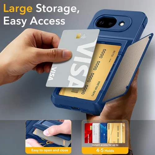 Vista 2 de Oterkin Funda tipo cartera para Google Pixel 10a [4-5 tarjeteros] [soporte de metal] [bloqueo RFID] [Protección completa de la cámara]