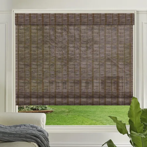 Vista 17 de LETAU cortinas de madera para ventanas con cenefa, filtran la luz