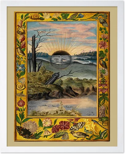 Vista 42 de Poster Master Póster vintage, estampado retro de león verde devorando el sol, arte hermético, arte de mitología, regalo para hombres y mujeres