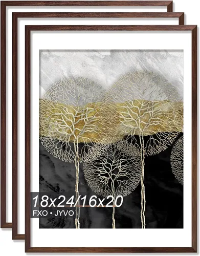 Vista 94 de Fxojyvo Marco de Fotos de 4x6, Muestra Foto de 3.5x5 con Paspartú o 4 x 6 Sin Paspartú, Liviano y de Alta Transparencia Marco de 4 por 6 para Pared