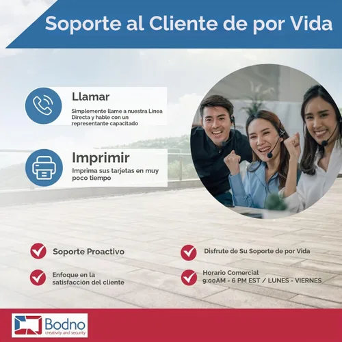 Vista 6 de Bodno CR80 - Paquete de 10 tarjetas de PVC de calidad gráfica prémium de 30 mil