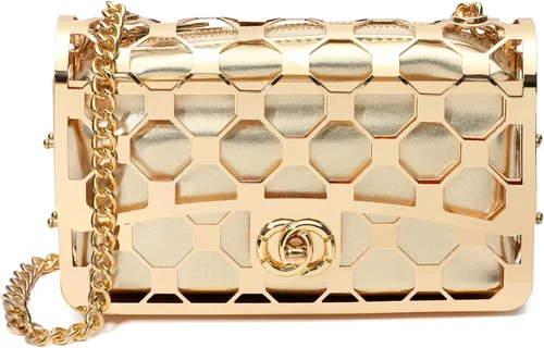 Vista 7 de CARIEDO Bolso Elegante de Noche para Mujer, Elegante Bolso de Mano de Terciopelo Exquisito, Bolso de Metal Hueco, para Promesa, Boda, Fiesta