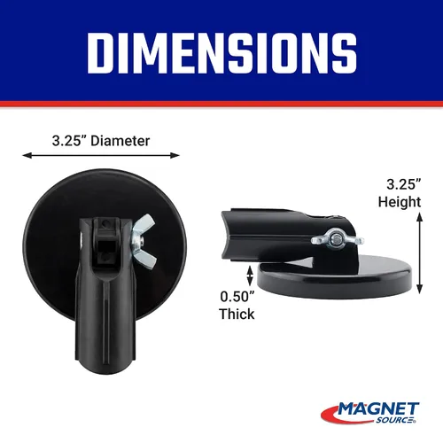 Vista 2 de Accesorio magnético para herramientas de recogida, 3.20 pulgadas de diámetro, 0.440 pulgadas de grosor con accesorio roscado Acme para mango