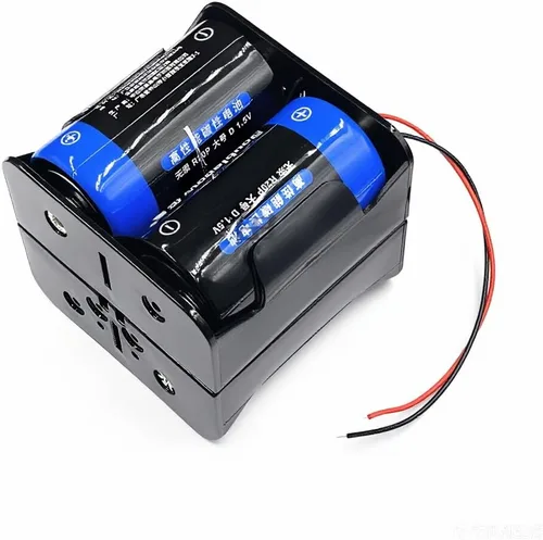 Vista 23 de 2 unidades de soporte para pilas D de 8 ranuras con respaldo doble y cables, caja para pilas de tamaño D de 8x1.5V 8D bilateral