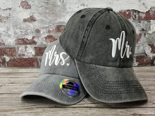 Vista 23 de Hepandy Mr Mrs Mom Dad Captain First Mate Mama and Mini Sombreros de béisbol