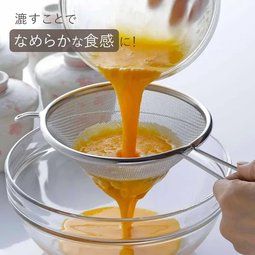 Vista 2 de Shimomura Planning 39905 Strainer, Soup Strainer (Made in Japan), Dishwasher Safe, Heavy Duty, Can Also Be Strained, 16 Mesh, Egg, Pumpkin