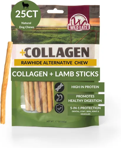 Vista 19 de Wild Eats Palitos de Colágeno de Pato Real Retriever para Perros, (15 Unidades) - Golosina Masticable para Perros de Larga Duración, Sin Cuero