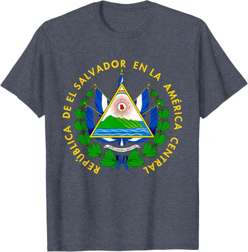 Vista 82 de Camiseta con diseño de emblema de la bandera de El Salvador