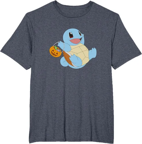 Vista 21 de Pokémon Halloween Squirtle With His Trick or Treat Basket Camiseta, Negro