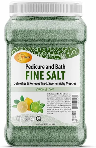 Vista 15 de SPA REDI - Remedio de Inmersión para Pies y Sal Fina de Baño de Pepino y Melón, 3.79 L - Hecho con Sales del Mar Muerto, Aceite de Argán, Aceite