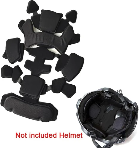 Vista 3 de ATAIRSOFT Juego de almohadillas protectoras tácticas para casco de repuesto universal de espuma de memoria interna, compatible con Segunda