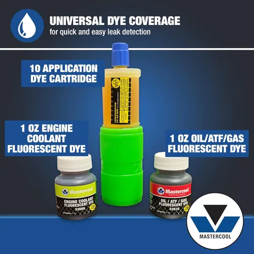 Vista 5 de Mastercool (53351-B) kit de detección de fugas ultravioleta profesional con mini luz de 50 vatios