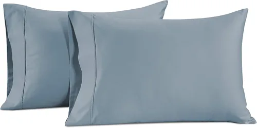 Vista 16 de Lane Linen Juego de 2 fundas de almohada 100 % de algodón, tamaño estándar, se adapta a almohadas estándar y Queen, fundas de almohada lujosas