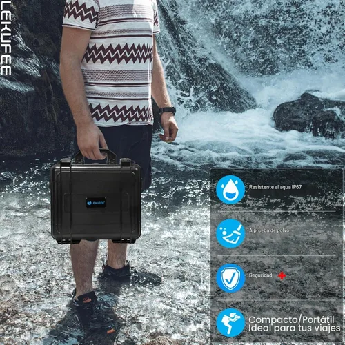 Vista 5 de Lekufee Funda rígida impermeable para DJI Mini 4 Pro, Mini 3 Pro / 3 Drone, DJI RC 2, RC N3 / N2 / N1 y otros accesorios (solo funda)