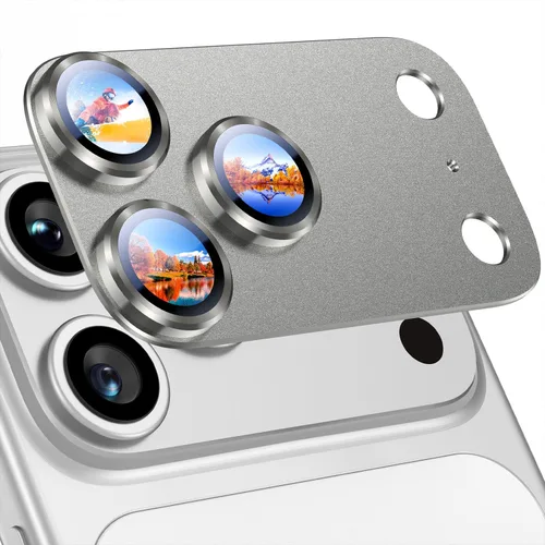 Vista 25 de Uyiton Compatible con iPhone 17 Protector de Lente de Cámara - [No es Fácil de Romper][Fuerte Adsorción][Compatible con Fundas] Protector de Cámara