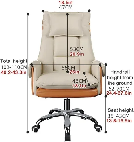 Vista 3 de High Back Computer Gaming Chair with Footrest Lumbar Backrest Design Executive Swivel Office Desk Chairs for Conference Room Living Bedroom