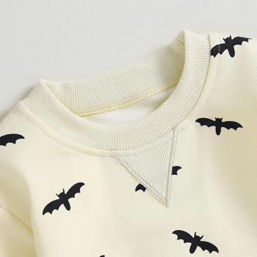 Vista 20 de Karwuiio Conjunto de disfraz de Halloween para bebé, sudadera de manga larga y pantalones para otoño