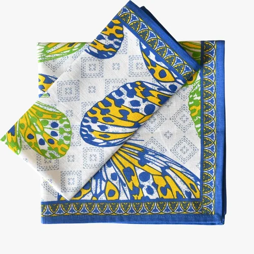 Vista 67 de Fingercraft - Juego de 12 servilletas de tela de mezcla de algodón y lino, con estampado, perfecta para fiestas, cenas, bodas, cócteles y Navidad