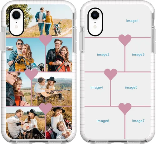 Vista 15 de Funda de teléfono personalizada para iPhone XR, diseño personalizado de fotos de collage de múltiples imágenes, resistente a los golpes, resistente