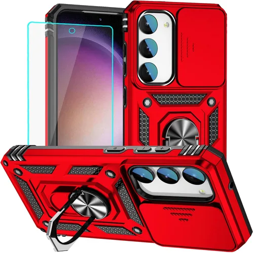 Vista 7 de HNHYGETE Funda para Samsung S23 con protector de pantalla HD: [grado militar de 20 pies probada en caídas] Funda protectora a prueba de golpes