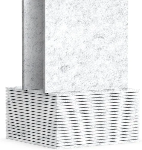 Vista 28 de TroyStudio 20 piezas de paneles acústicos autoadhesivos - Paneles absorbentes de sonido de 12 x 12 x 0.32 pulgadas, paneles de sonido decorativos