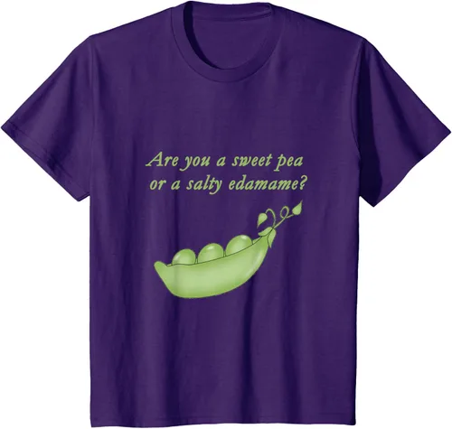 Vista 15 de ¿Eres un guisante dulce o edamame salado? Camiseta, Negro
