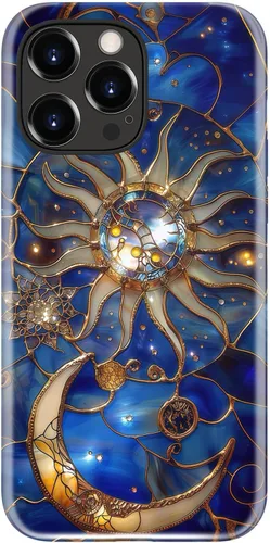Vista 18 de LUMARKE Funda para iPhone 14/iPhone 13, lindo Y2K floral, carga inalámbrica Mosaico Tortuga Shell