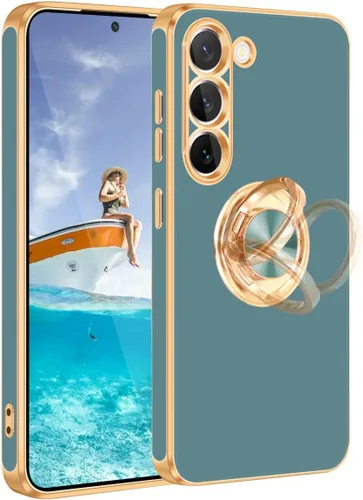Vista 9 de Fingic Funda para Samsung Galaxy S23 Plus, Galaxy S23 Plus con soporte de anillo de 360°, funda para teléfono para mujeres y niñas, soporte