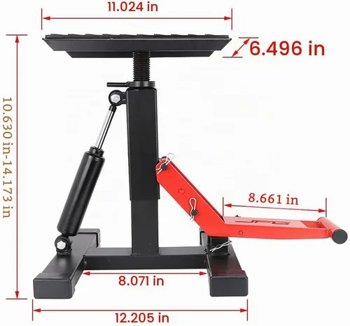 Vista 8 de Gato de Motocicleta Fast Pro para Moto de Tierra Soporte de Elevación - Gato Hidráulico Ajustable Ahorra Esfuerzo Soporte de Altura de Mesa