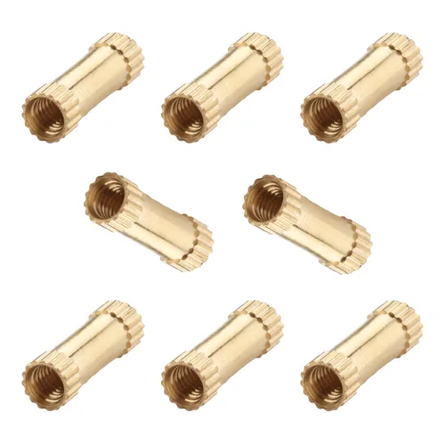 Vista 26 de Tuercas moleteadas de rosca hembra M2x3mm OD Tuercas de inserción roscadas de latón Tuercas de incrustación hidráulicas soldadas juntas Kit surtido