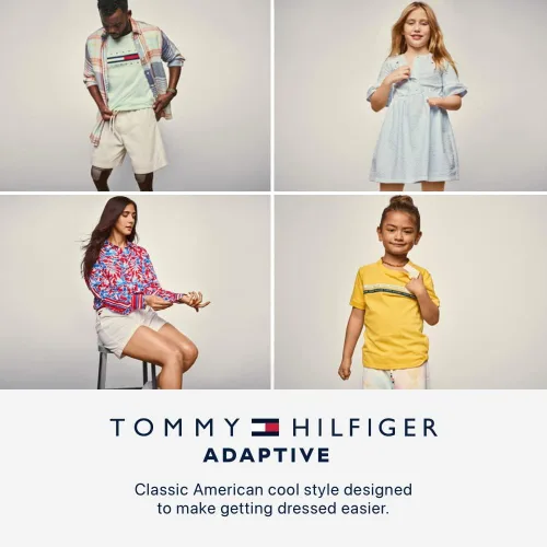 Vista 7 de Tommy Hilfiger Men's Adaptive Magnetic Long Sleeve Button Down Shirt in Classic Fit