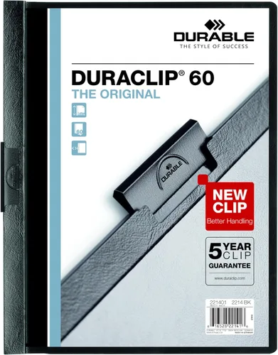 Vista 6 de DURABLE Cubierta de vinilo DuraClip con clip, carta, capacidad para 30 páginas, transparente/azul oscuro (220307)