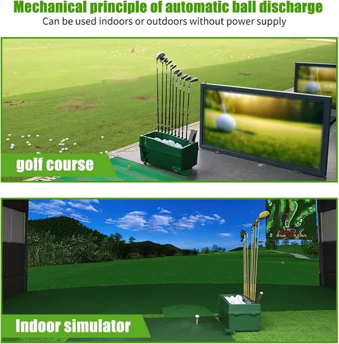 Vista 5 de WBM Máquina Automática de Tee de Golf, Dispensador de Tees para Pelotas de Golf, Entrenador de Swing de Golf