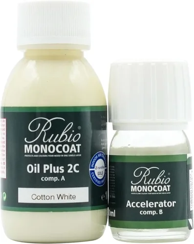 Vista 104 de Rubio Monocoat Tinte y acabado para madera de 650 pies cuadrados - Niebla 5% Oil Plus 2C Aceite de linaza ecológico de secado rápido