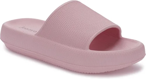 Vista 11 de Joomra - Sandalias acolchadas tipo pantuflas para mujeres y hombres, antideslizantes, de secado rápido, sandalias para baño, con suela gruesa