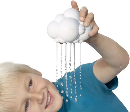 Vista 6 de Moluk Plui Juguete con diseño de nube para tina