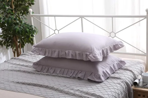 Vista 42 de Fundas de almohada cuadradas a cuadros en blanco y negro con volantes, fundas de almohada a cuadros, fundas de almohada de gingham, fundas