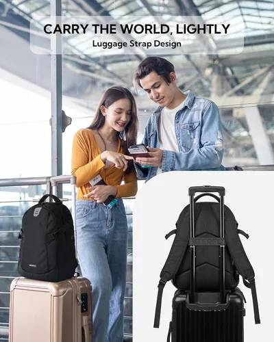 Vista 5 de WATERFLY Mochila pequeña de viaje casual 20L para hombres y mujeres, trabajo, viajeros, diarios, EDC Daypack Senderismo, Gimnasio