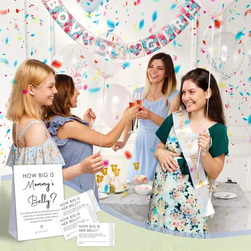 Vista 5 de ¿Qué Tan Grande Está la Barriguita de Mamá? Juego de Baby Shower, Mide la Barriguita de Mamá, Divertidos Juegos de Baby Shower para Adultos, Género