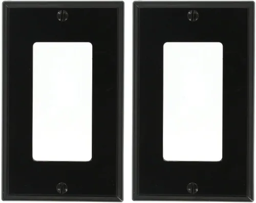 Vista 16 de Leviton Decora/GFCI de dispositivo – 1-Gang decora placas de pared, 80401-NE Negro
