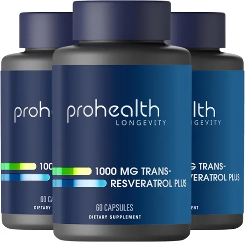 Vista 9 de ProHealth Resveratrol 1000mg Trans-Resveratrol puro Plus Quercetina, vino tinto y extracto de té verde Clínicamente estudiado para apoyar
