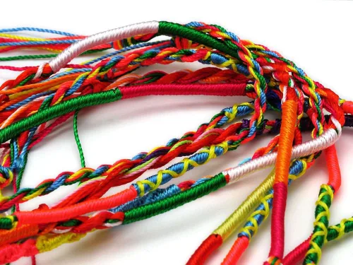 Vista 3 de 50pcs Wholesae Bulk Jewelry Lots Colorful Braid Friendship Cords Strand Bracelet