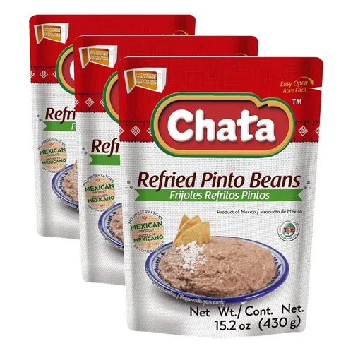 Vista 17 de Chata Frijoles negros tradicionales mexicanos refritos, 15.2, paquete de 1