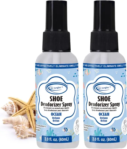 Vista 9 de Air Jungles Desodorizante en aerosol para zapatos, tamaño de viaje, aroma Flora Bliss, 2 onzas líquidas (paquete de 2) hasta 300 pulverizadores cada