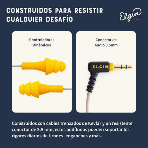 Vista 6 de Ruckus - Auriculares intraurales con reducción de ruido compatible con la OSHA