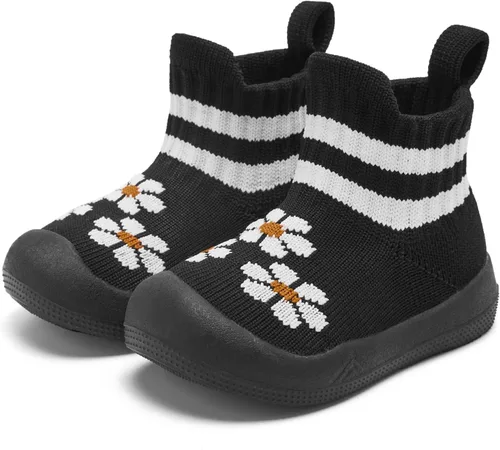 Vista 3 de Engtoy Calcetines para bebé, zapatos para caminar, antideslizantes, transpirables, con suela de goma suave, para bebés, niños y niñas, zapatos