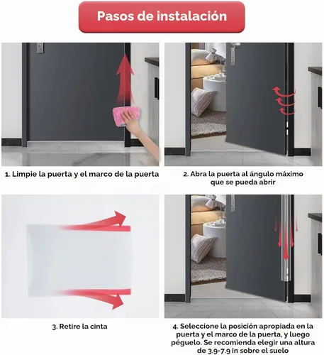 Vista 7 de Protector de pellizco de puerta a prueba de bebés, cubierta de bisagra de puerta, protector de puerta para seguridad de dedos de niños, protectores